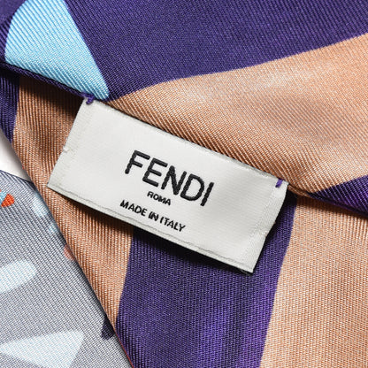 Fendi Silk Wonders Twill Scarf Ray 4 of 4