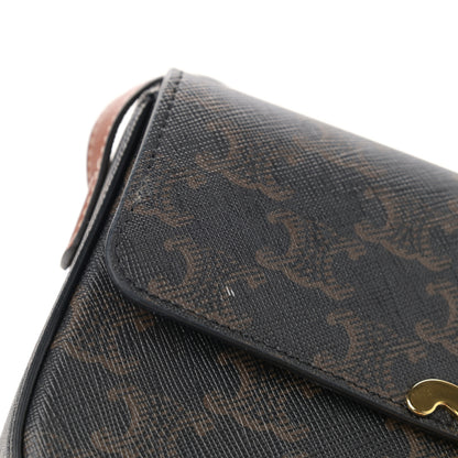 Celine Canvas Calfskin Triomphe Shoulder Bag Tan 13 of 13