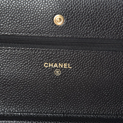 Chanel Caviar Quilted Wallet On Chain WOC Black 6 of 12