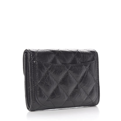 Chanel Aged Calfskin Quilted Reissue Flap Card Holder Black 3 of 9