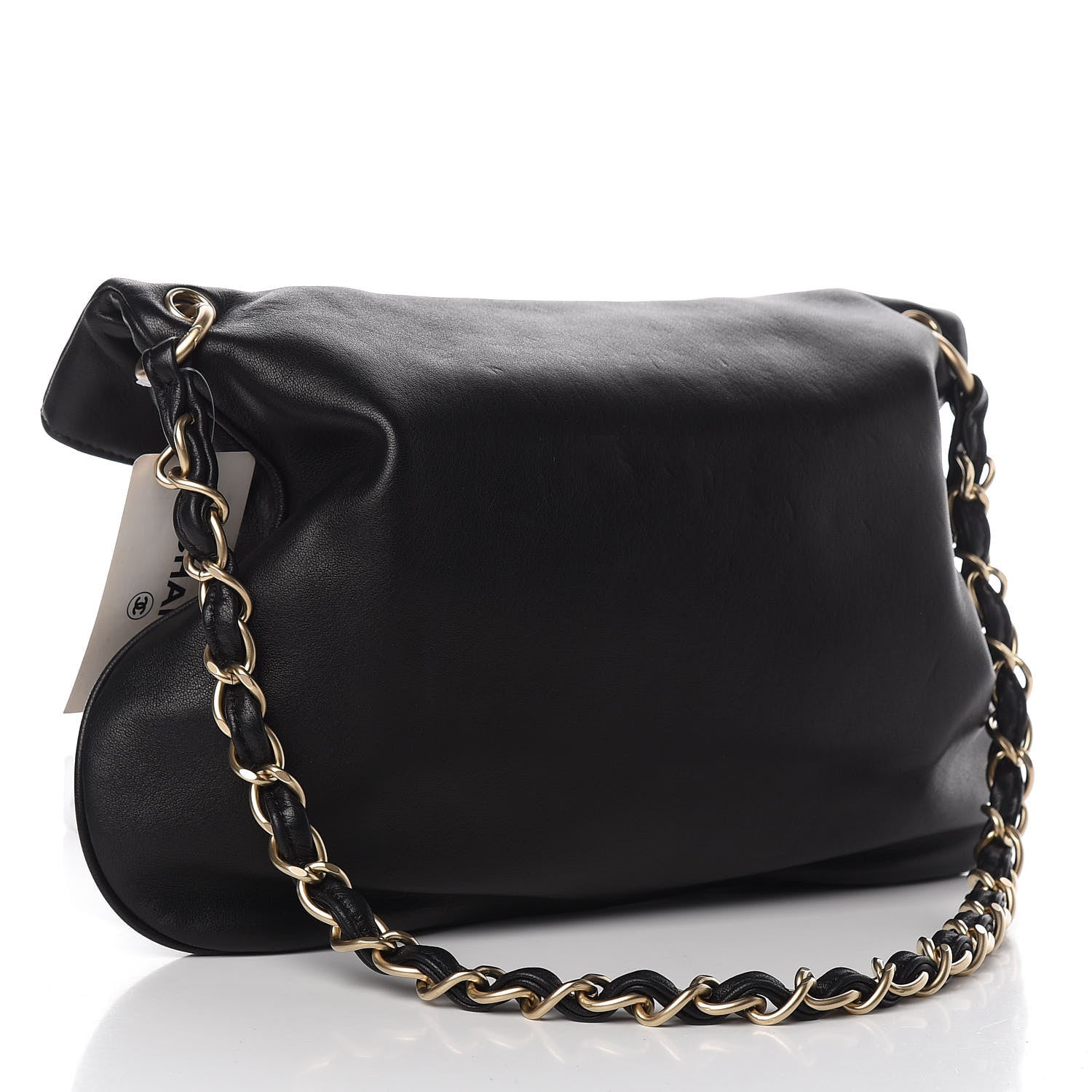 Chanel Lambskin Coco Ball Fold Over Bag Black 3 of 10