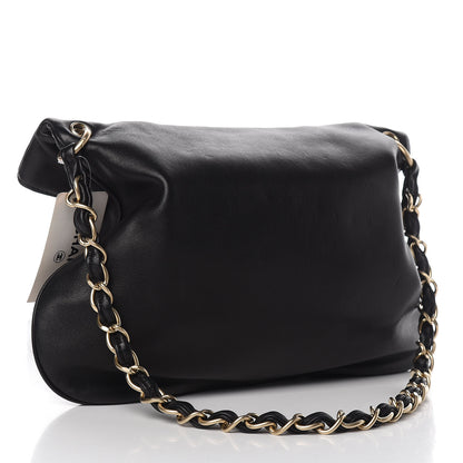 Chanel Lambskin Coco Ball Fold Over Bag Black 3 of 10