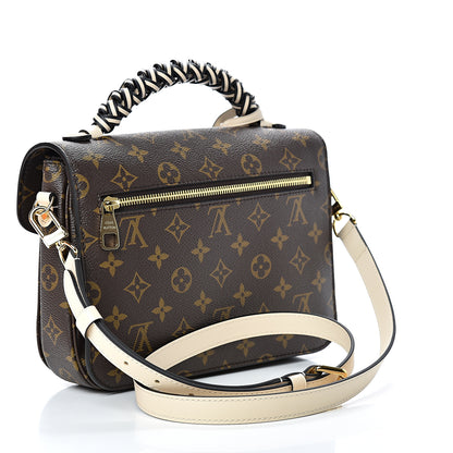 Louis Vuitton Monogram Braided Pochette Metis Creme Beige 2 of 10