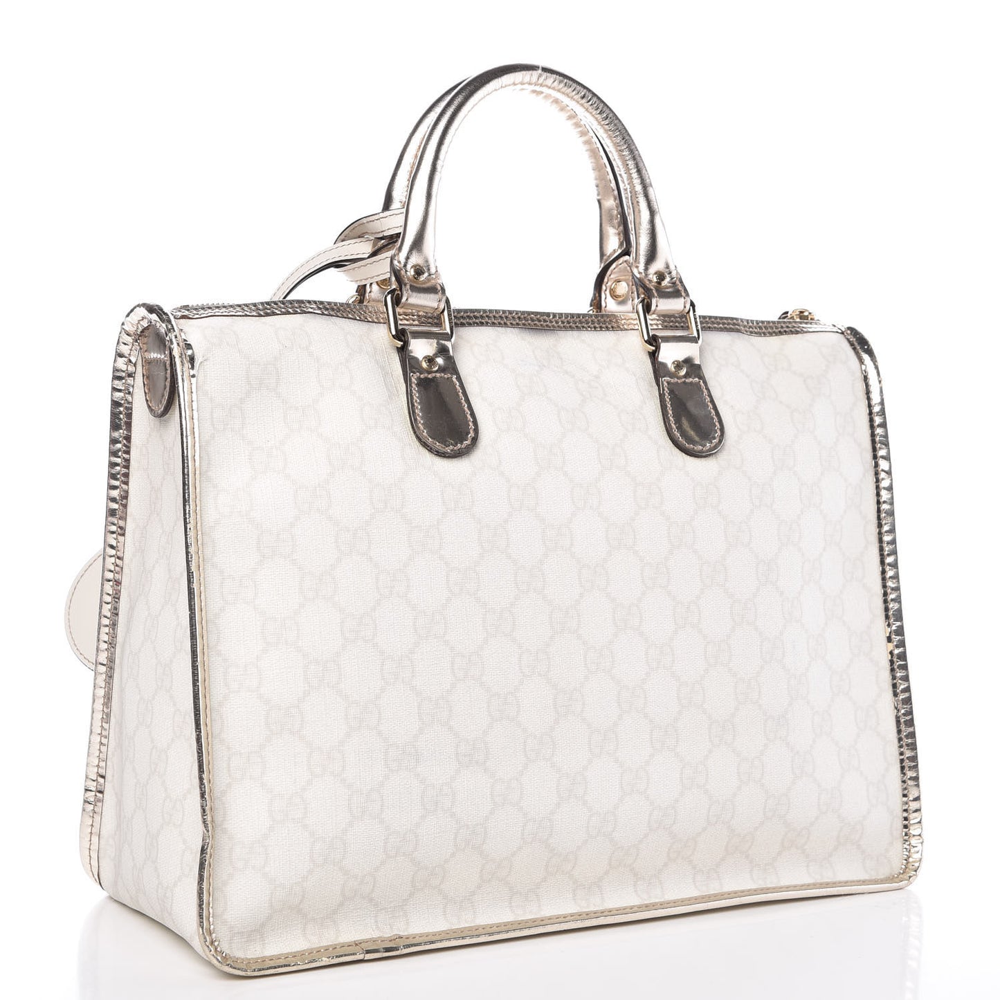 GG Plus Monogram Medium Joy Tote Bag White