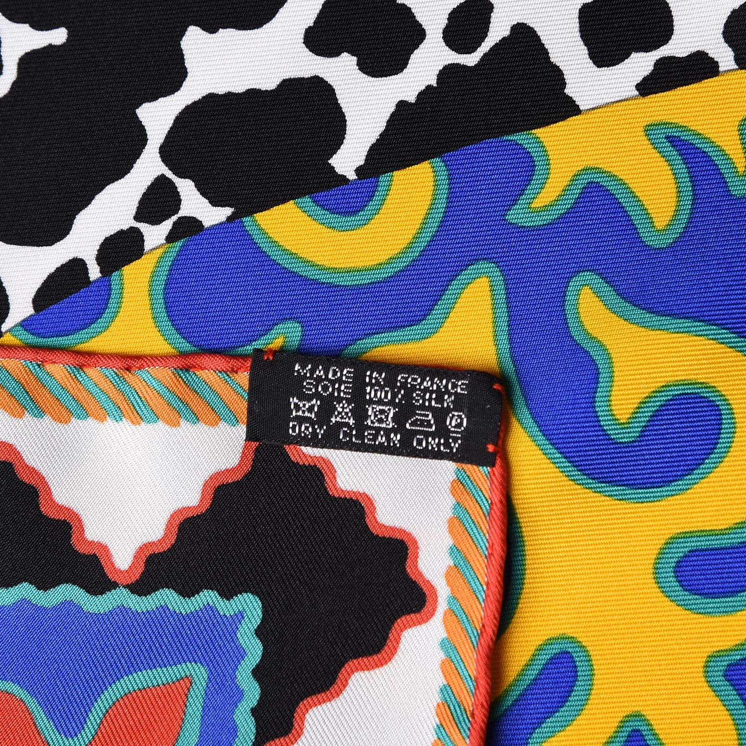 Hermes Silk Appaloosa Des Steppes Scarf 90 White Black Bleu 8 of 8