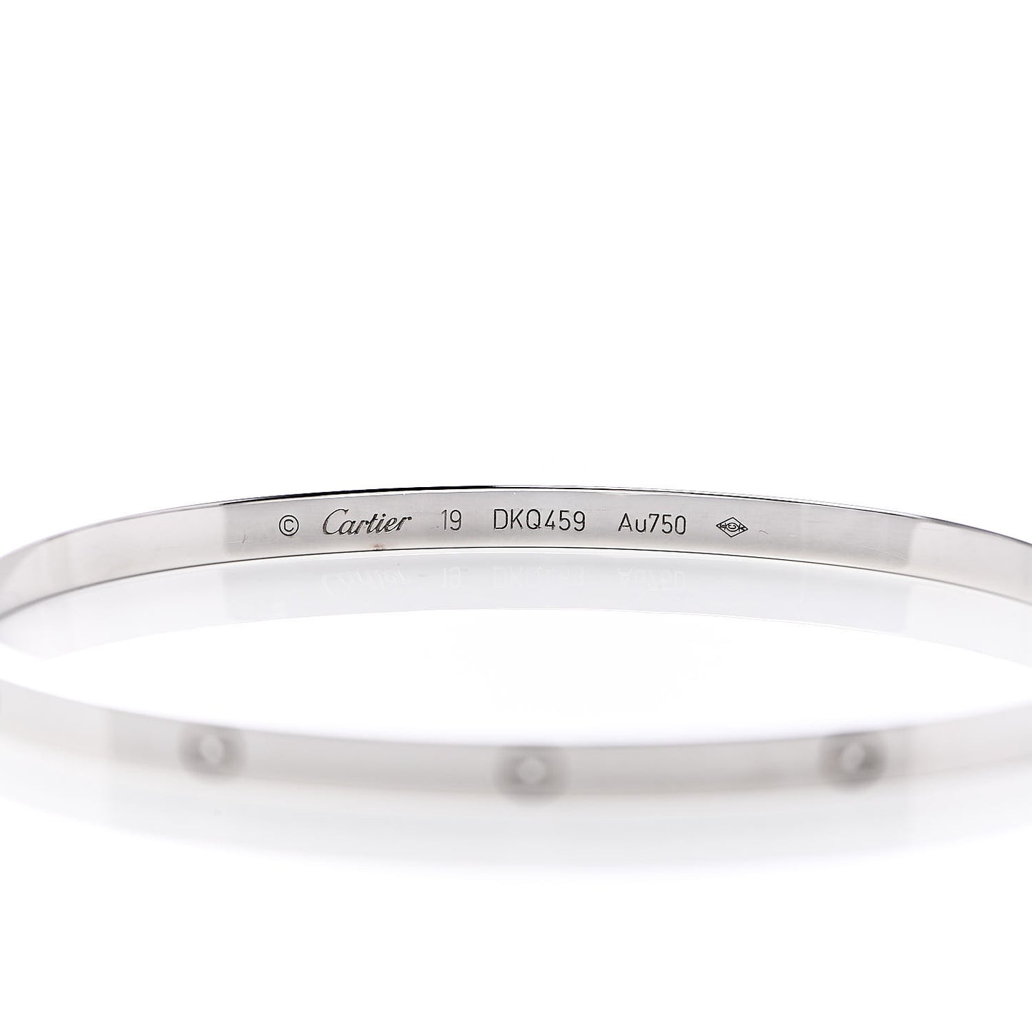 18K White Gold Small LOVE Bracelet 19