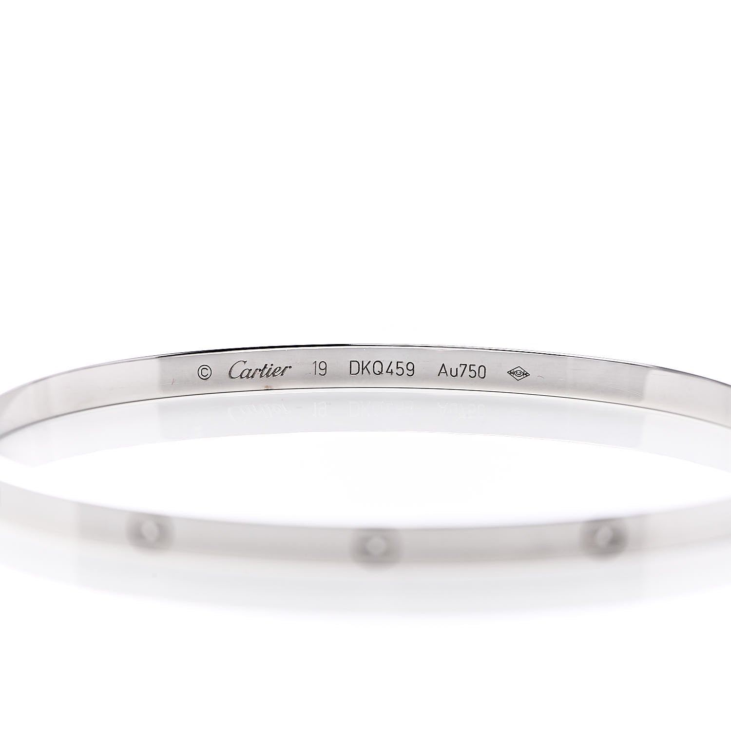 Cartier 18K White Gold Small LOVE Bracelet 19 5 of 7