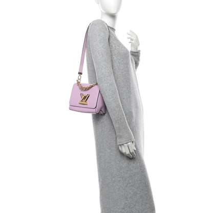 Louis Vuitton Epi Twist Monogram Flower Chain Shoulder Bag MM Wisteria Pink Purple 2 of 9