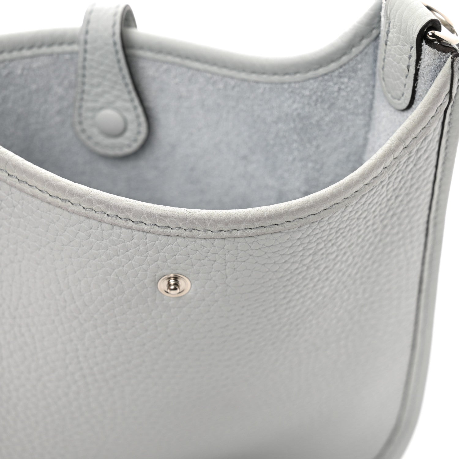 Hermes Taurillon Clemence Amazone Evelyne TPM Bleu Pale Nata 8 of 9