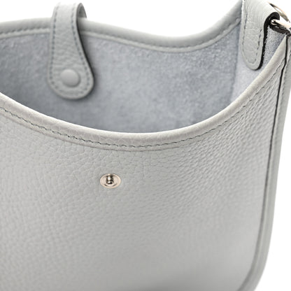 Hermes Taurillon Clemence Amazone Evelyne TPM Bleu Pale Nata 8 of 9