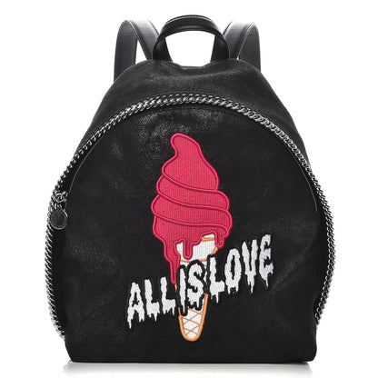 Stella McCartney Shaggy Deer Small All Is Love Backpack Black 1 of 8