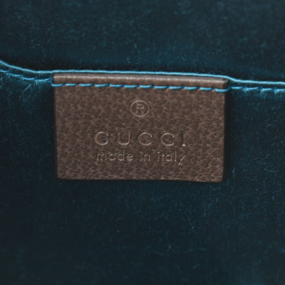 Gucci GG Supreme Monogram Textured Dollar Calfskin Web Small Ophidia Dome Shoulder Bag Beige Ebony New Acero 6 of 12