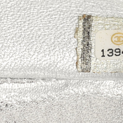 Chanel Metallic Lambskin Quilted Jumbo Single Flap Silver 7 of 10