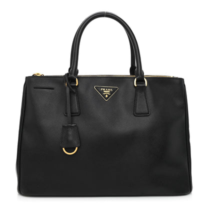 Prada Saffiano Medium Galleria Double Zip Tote Black 1 of 10