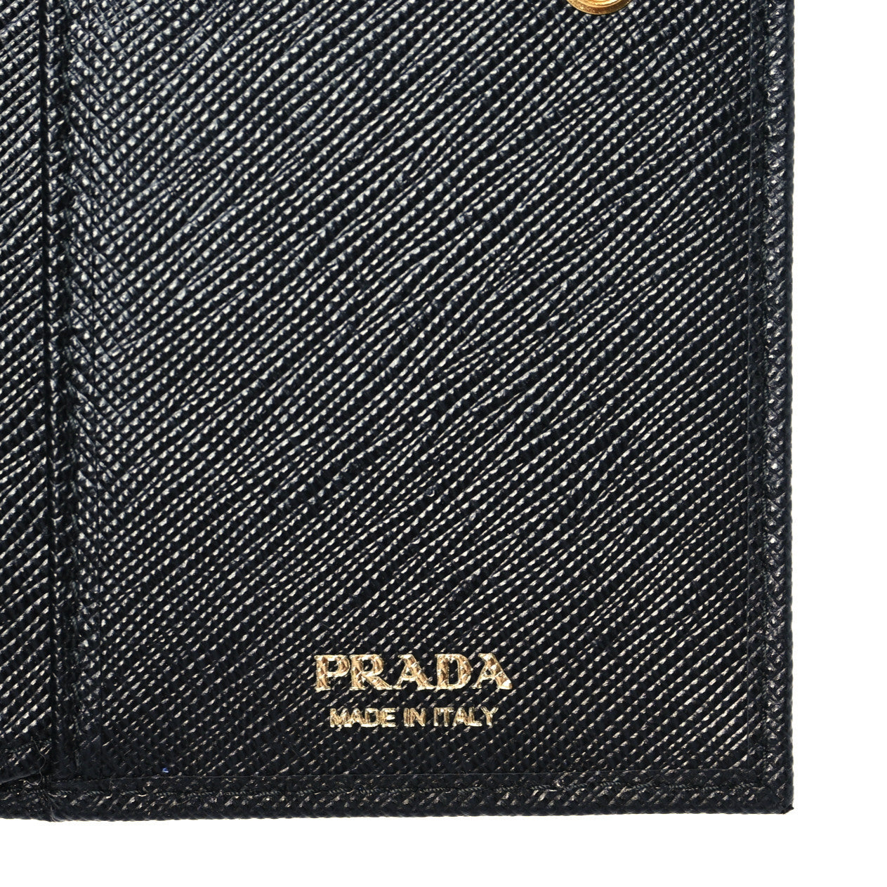Saffiano Triangle Continental Zip Wallet Black