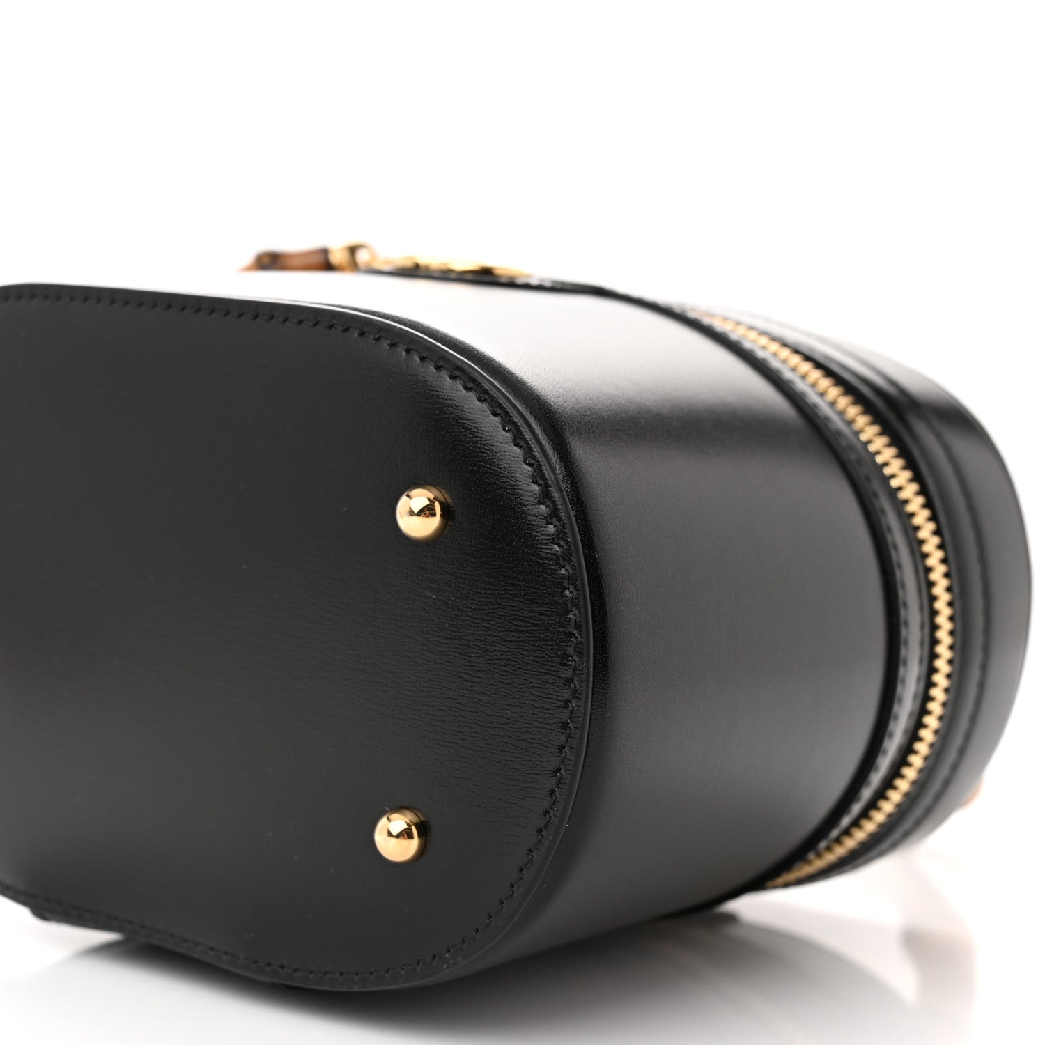 Gucci Calfskin Mini Bamboo Top Handle Shoulder Bag Black 10 of 11