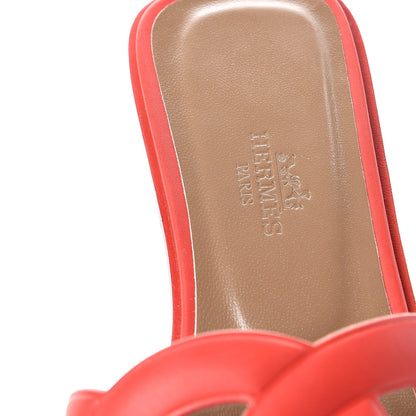 Hermes Calfskin Omaha Sandals 37 Pavot 6 of 8