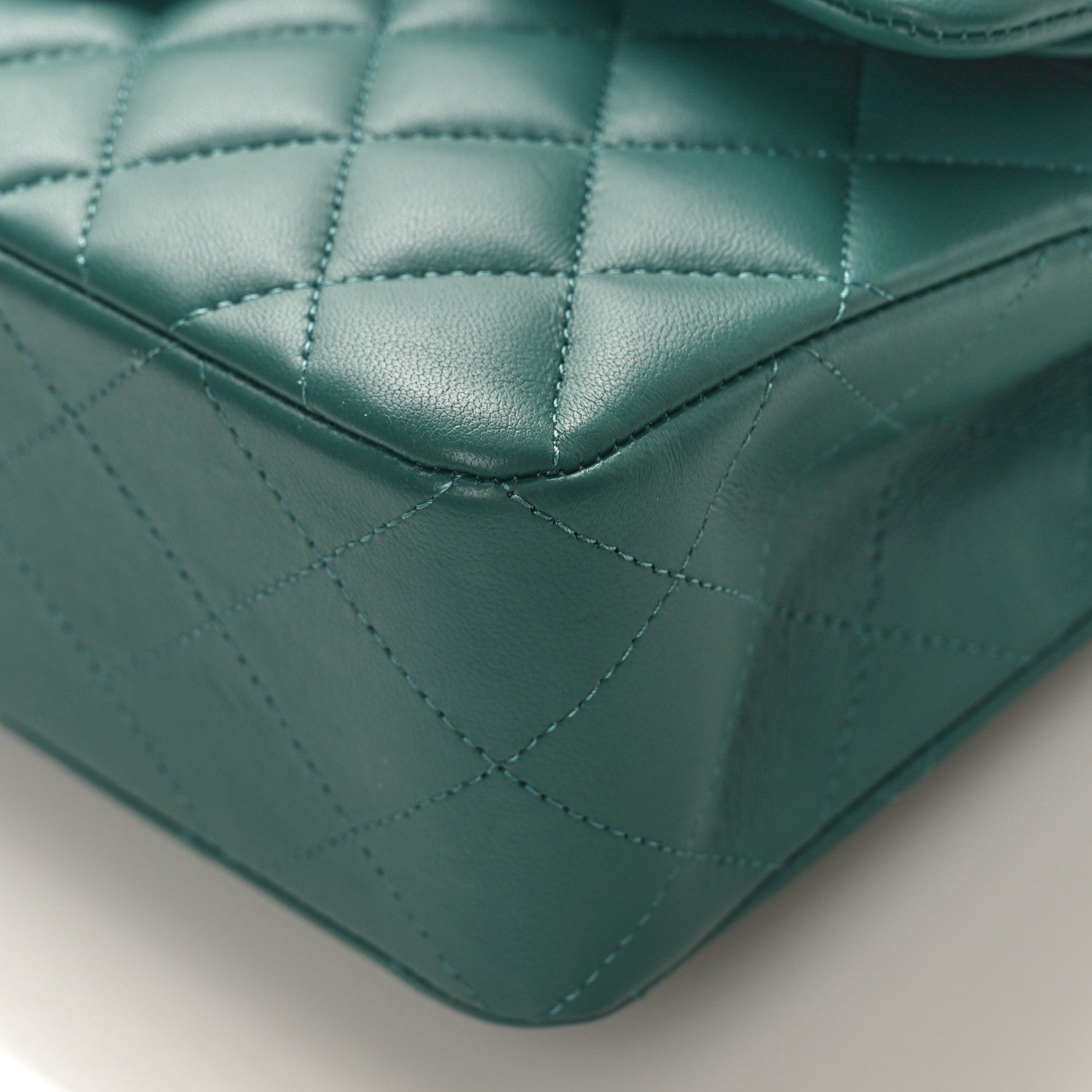 Chanel Lambskin Quilted Small Double Flap Green 9 of 9