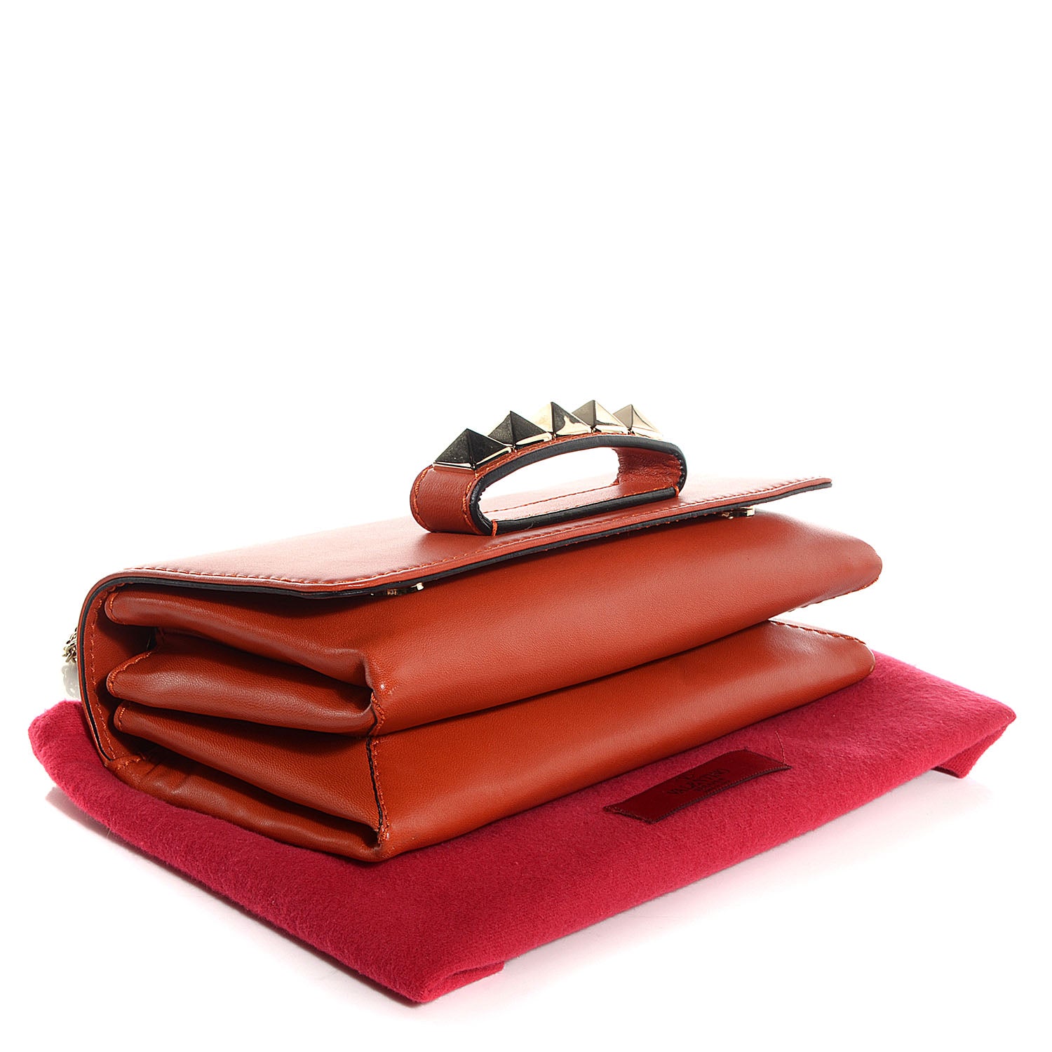 Valentino Garavani Vitello Va Va Voom Shoulder Bag Orange 4 of 8