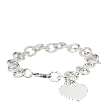 Tiffany Sterling Silver Heart Tag Charm Bracelet 1 of 6