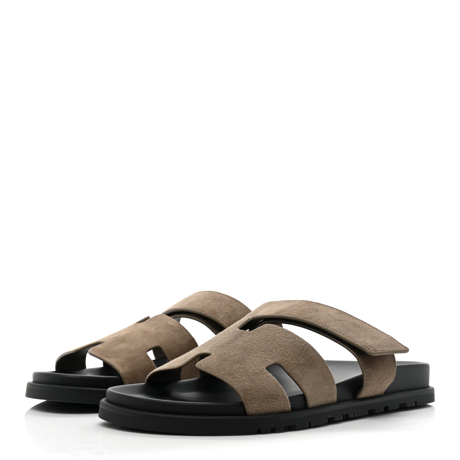 Hermes Suede Goatskin Mens Chypre Sandals 43 Beige Argile 3 of 10