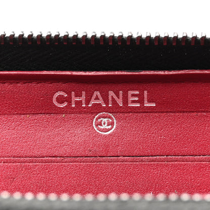 Chanel Aged Calfskin Quilted Small Gabrielle Zip Around Wallet Black 6 of 10
