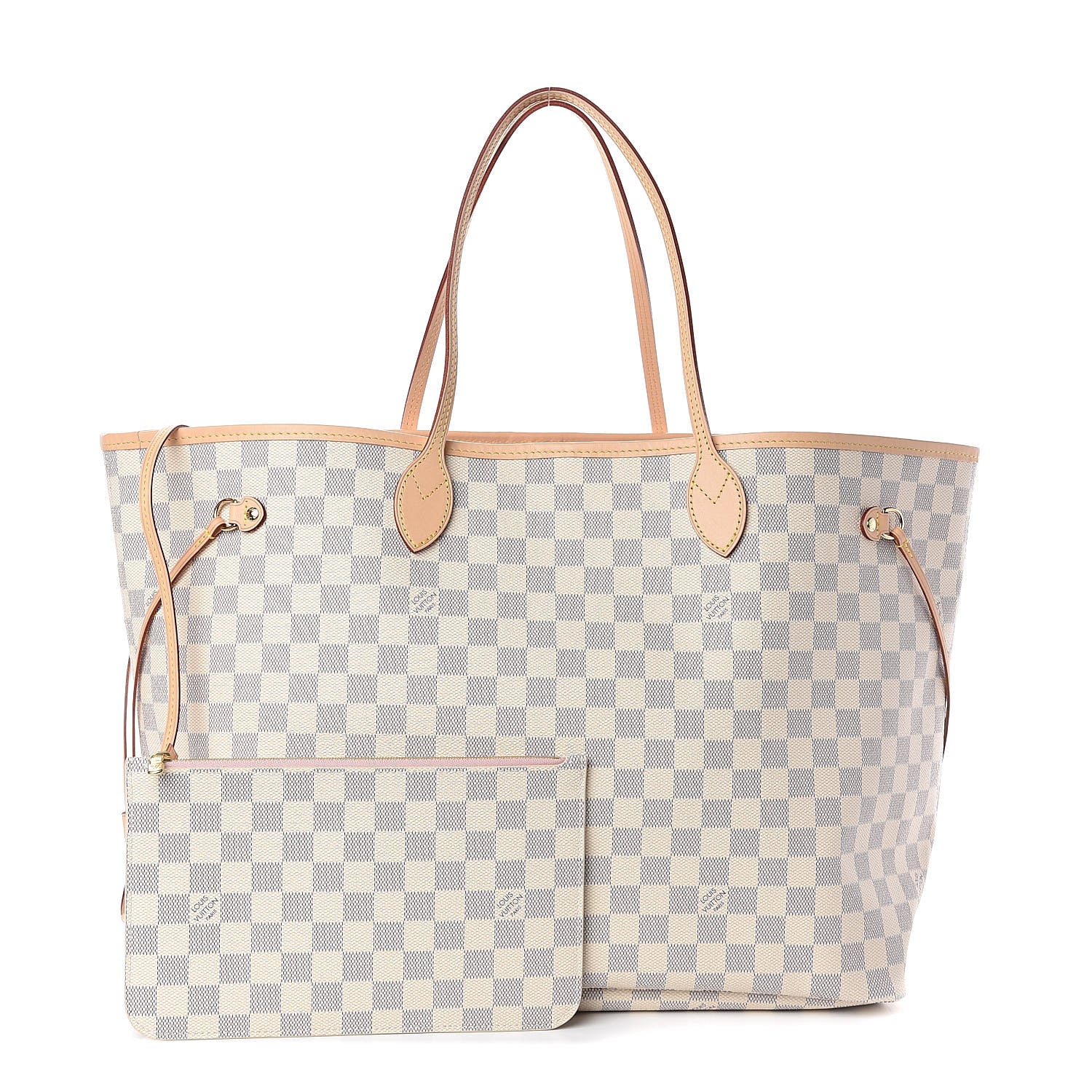 Louis Vuitton Damier Azur Neo Neverfull GM Rose Ballerine 1 of 10
