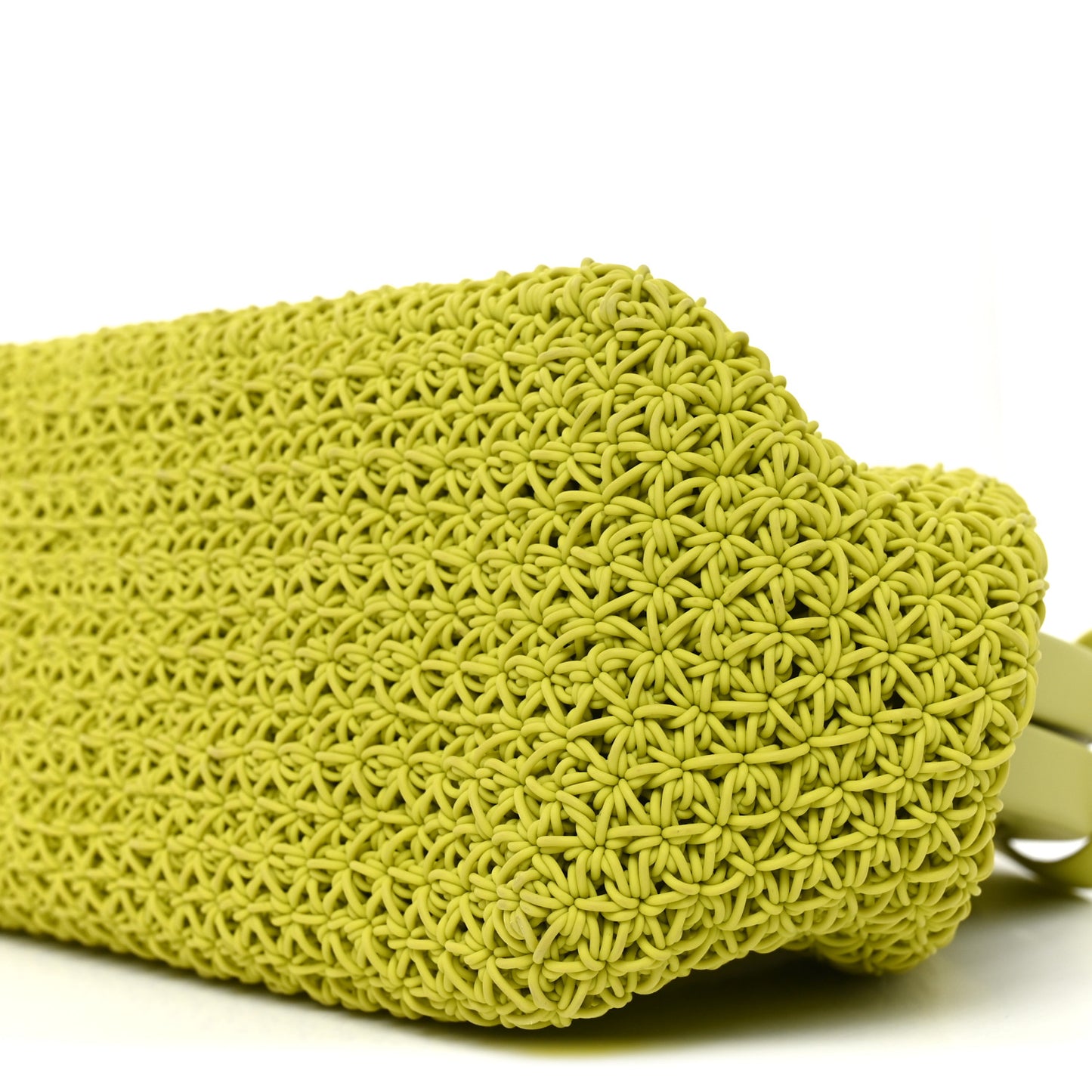 Rubber Crochet Small The Point Triangle Bag Seagrass