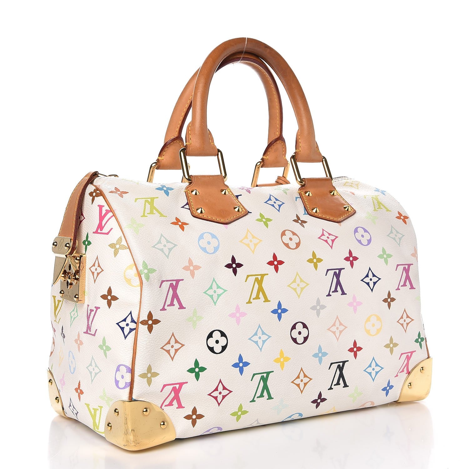 Louis Vuitton Monogram Multicolor Speedy 30 White 3 of 15