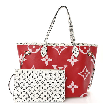 Louis Vuitton Monogram Giant Neverfull MM Rouge 3 of 11