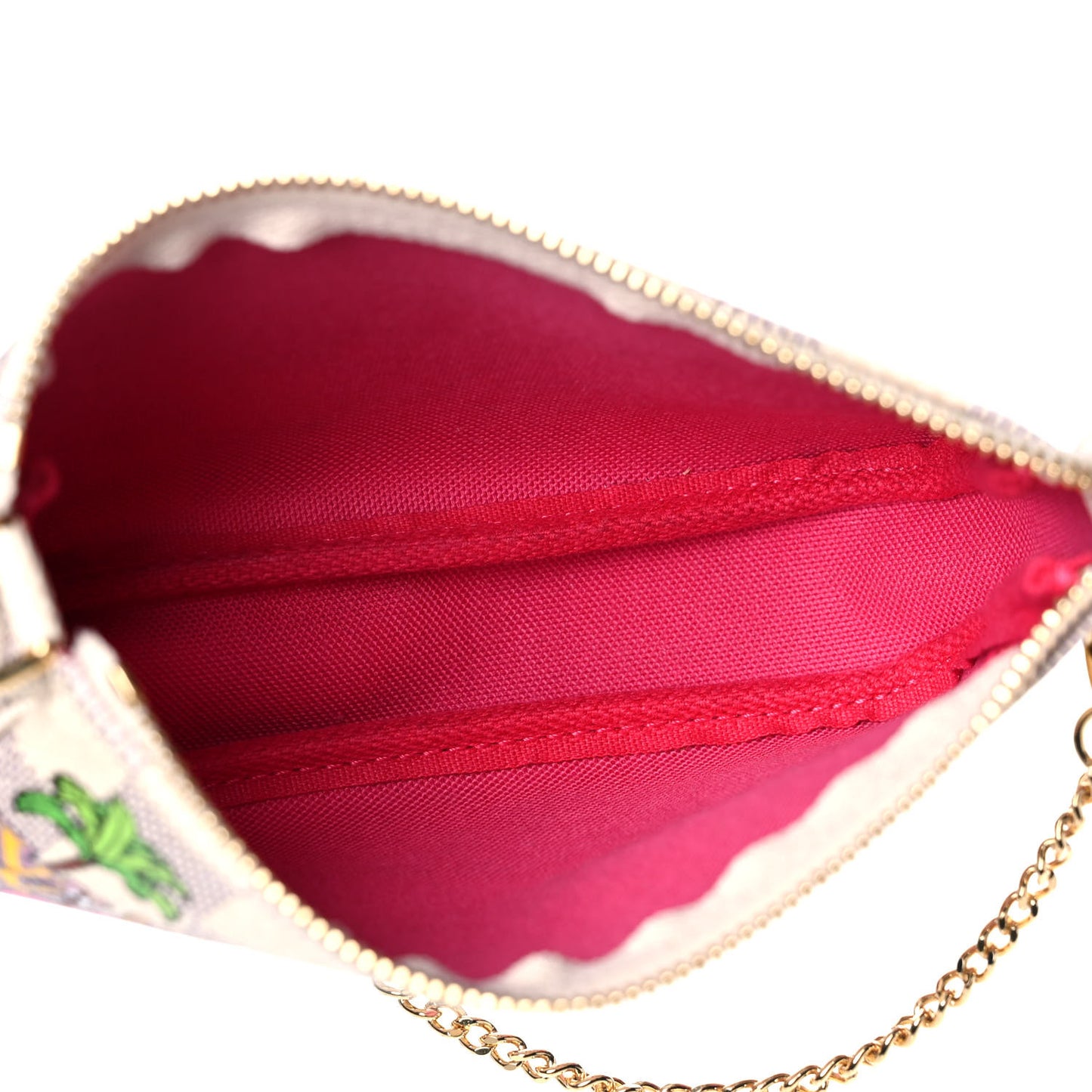 Damier Azur 2021 Christmas Animation Hollywood Mini Pochette Accessories Fuchsia
