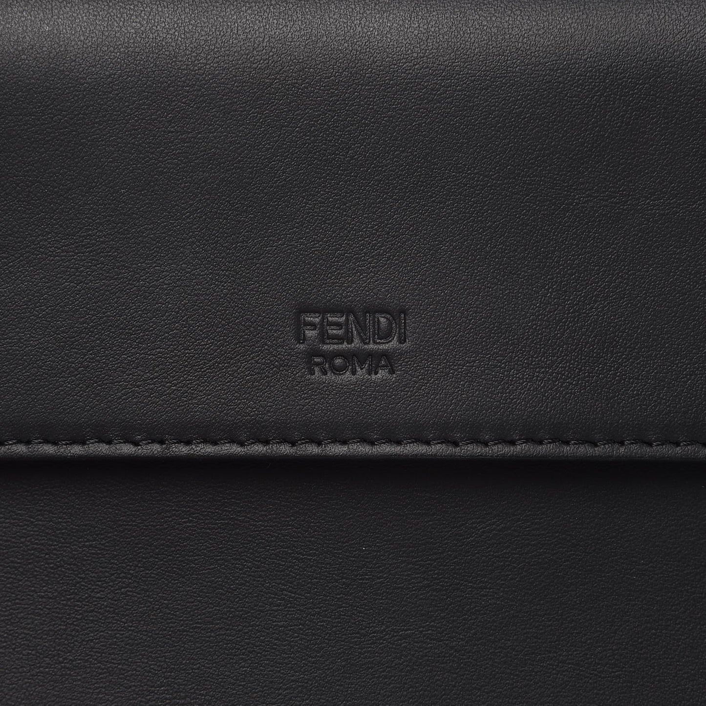 Vitello Century Opaco F is Fendi Kan I Shoulder Bag Black