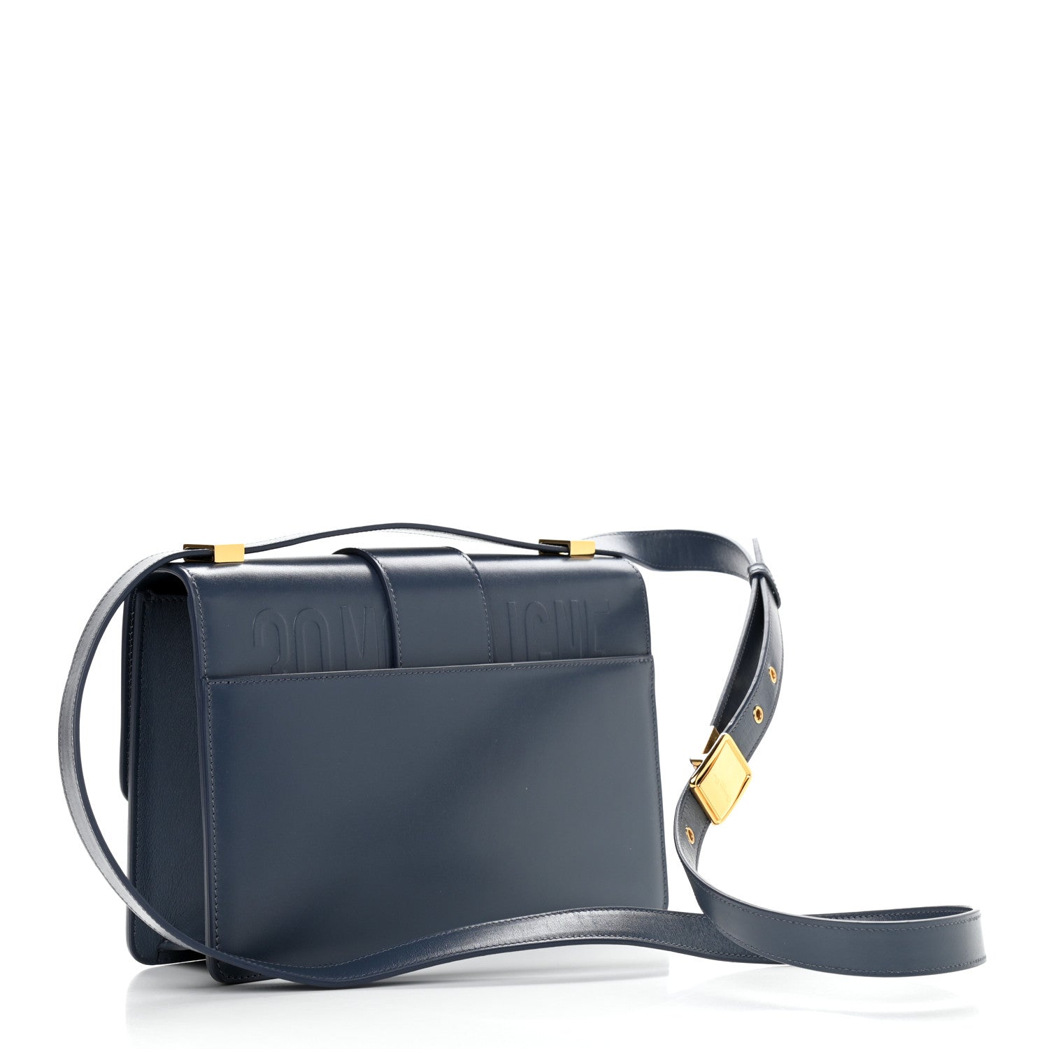 Christian Dior Smooth Calfskin 30 Montaigne Flap Bag Blue 3 of 8