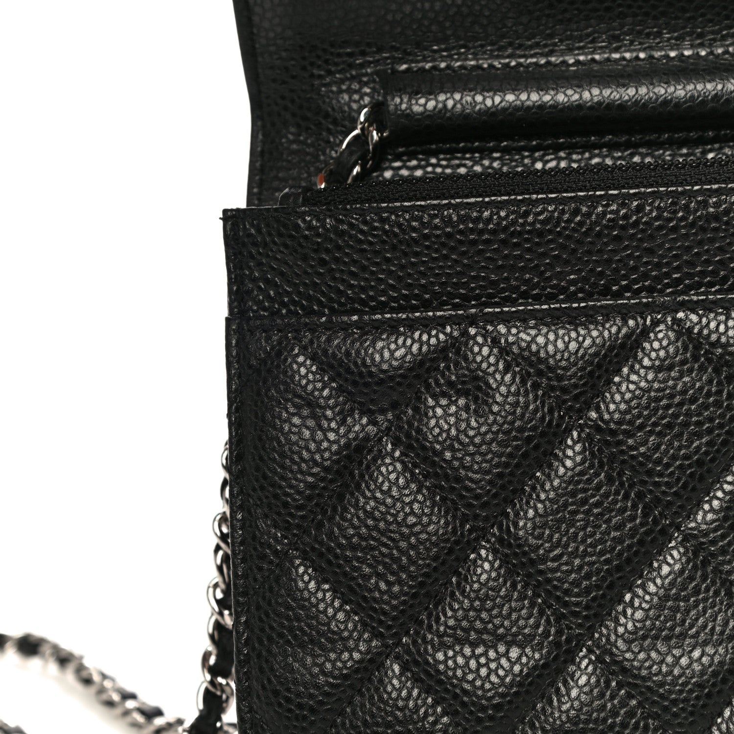 Chanel Caviar Quilted Wallet On Chain WOC Black 15 of 16