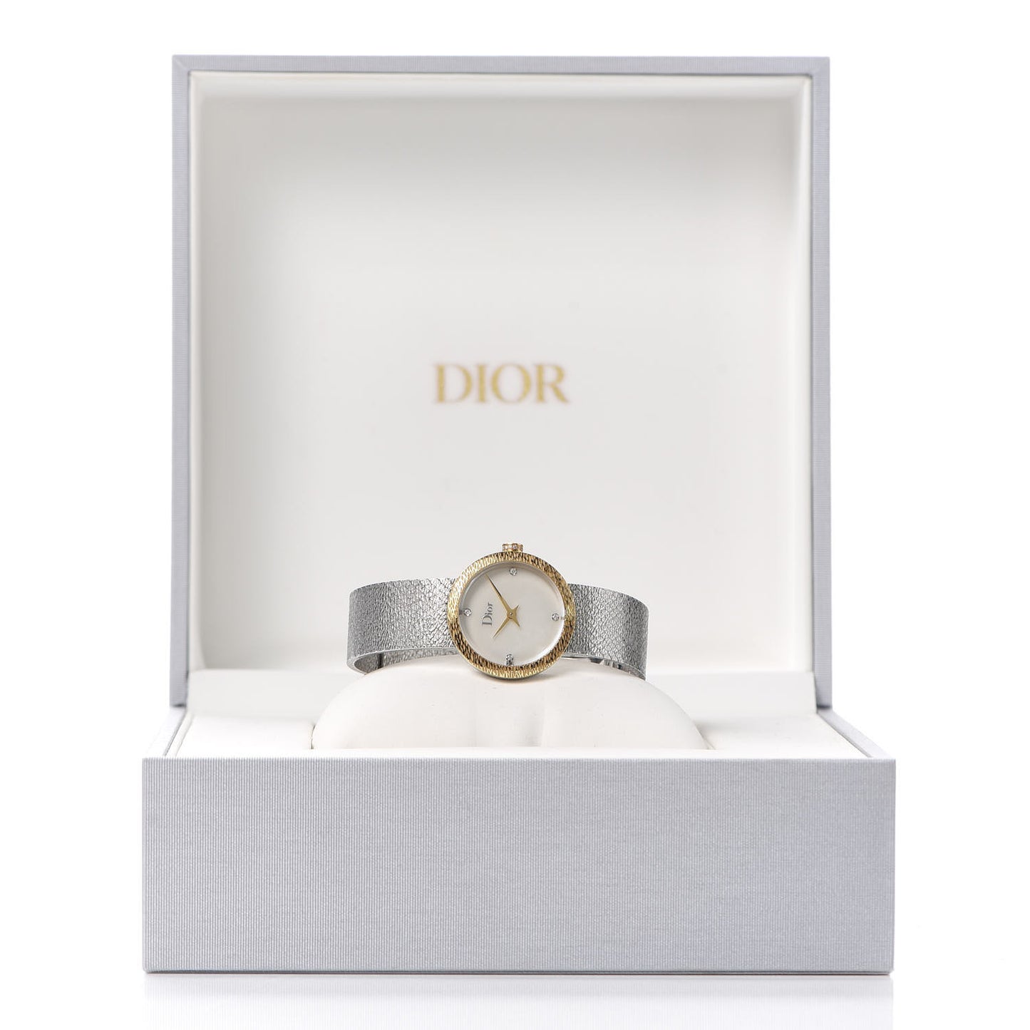 Stainless Steel Diamond Mother of Pearl 25mm La D De Dior Quartz Watch