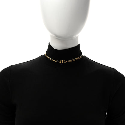 Christian Dior Metal Petit CD Choker Necklace Gold 2 of 4