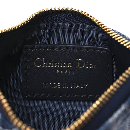 Christian Dior Denim Oblique Key Case Blue 6 of 8