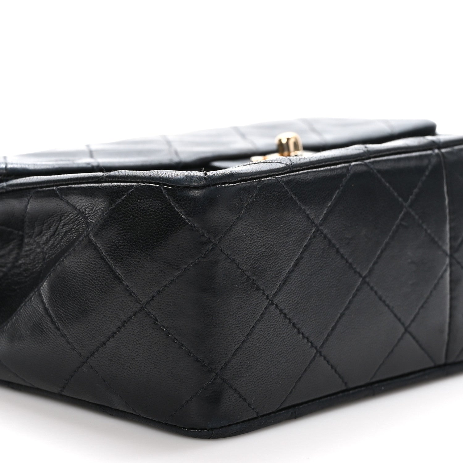 Chanel Lambskin Quilted Mini Square Flap Bag Black 9 of 11