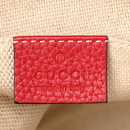 Gucci Pebbled Calfskin Small Soho Disco Bag Tabasco Red 6 of 17