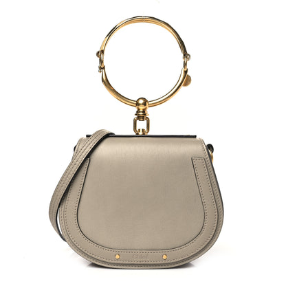 Chloe Calfskin Suede Small Nile Bracelet Bag Motty Grey 1 of 10