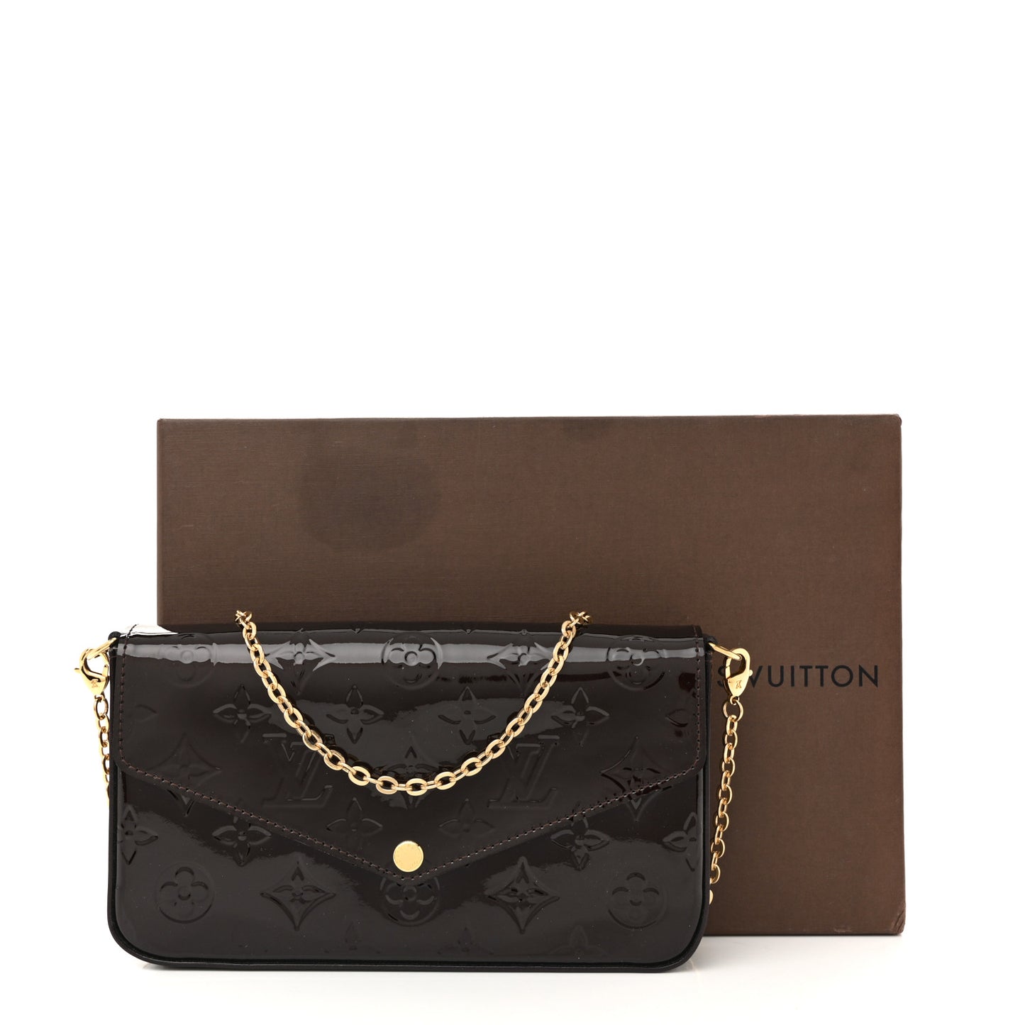 Vernis Pochette Felicie Chain Wallet Amarante