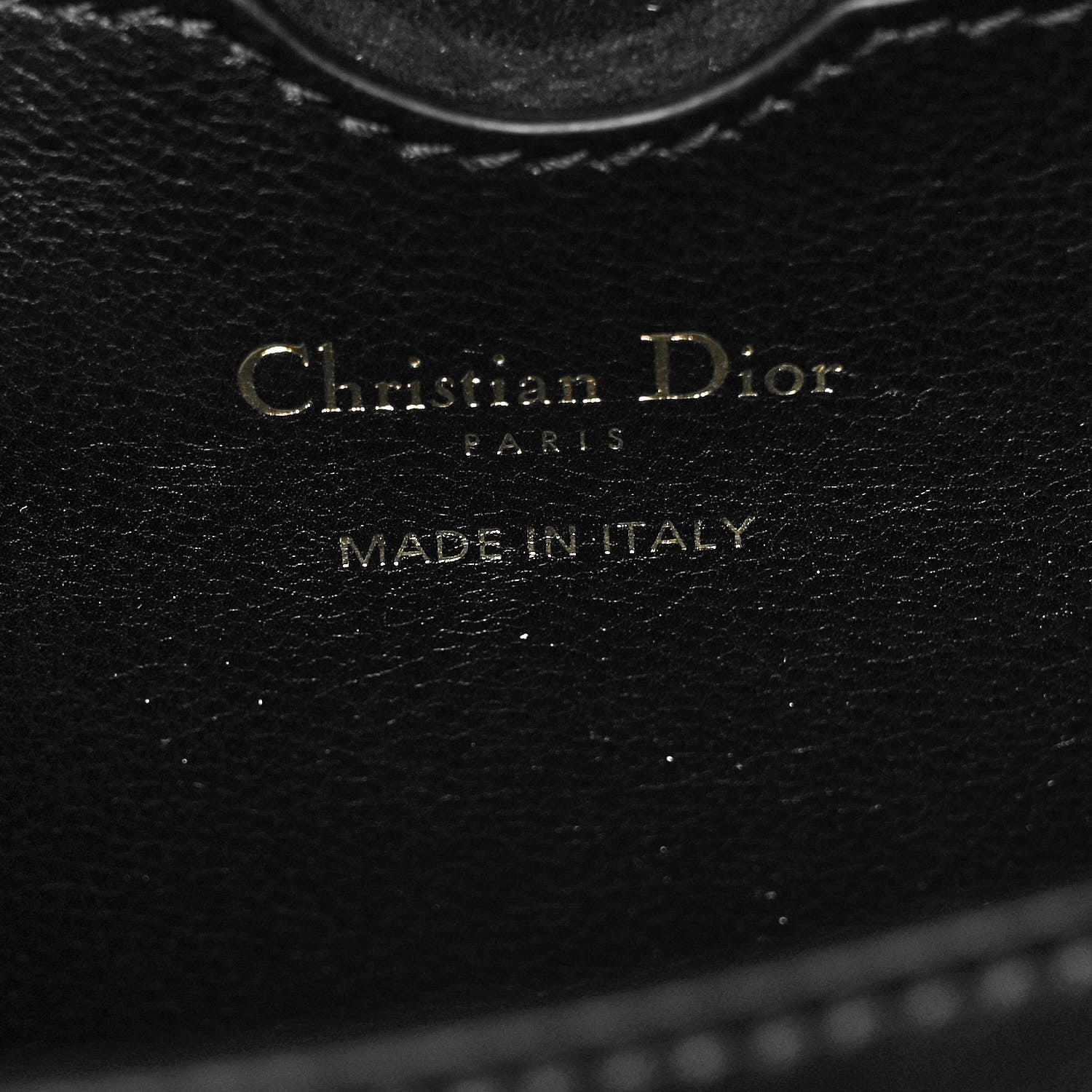 Christian Dior Grained Calfskin Large Fringe Bobby Flap Black 5 of 7