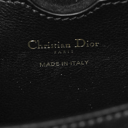 Christian Dior Grained Calfskin Large Fringe Bobby Flap Black 5 of 7