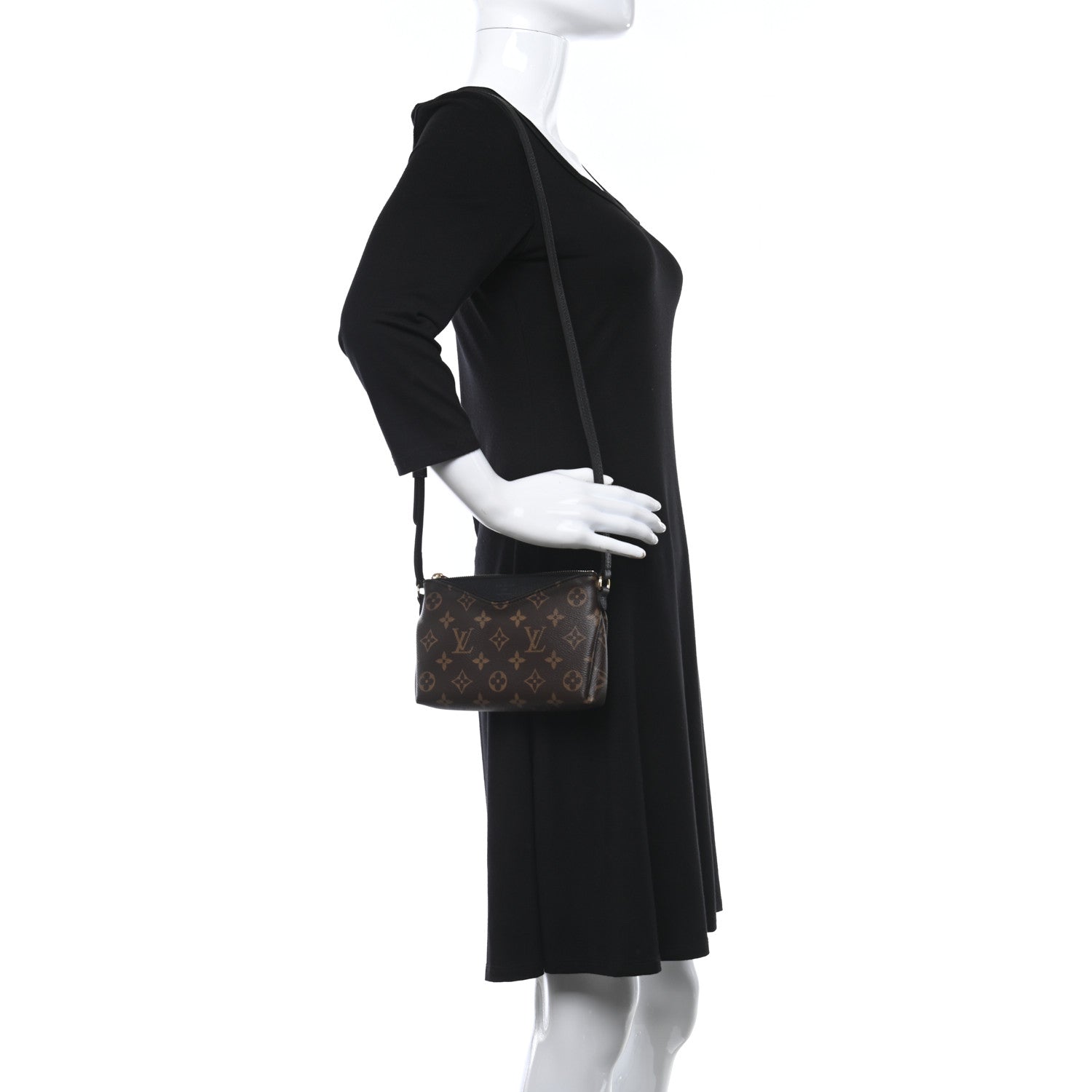 Louis Vuitton Monogram Pallas Crossbody Black 2 of 10