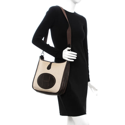 Hermes Toile Natural Barenia Evelyne PM Ecru Ebene 2 of 7