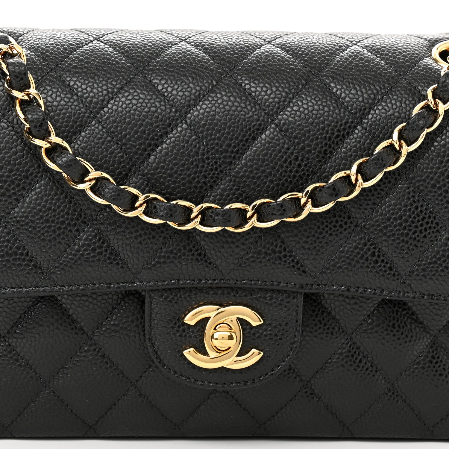 Chanel Caviar Quilted Medium Double Flap Black 7 of 9