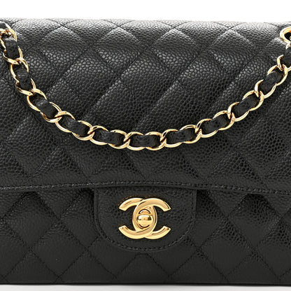 Chanel Caviar Quilted Medium Double Flap Black 7 of 9