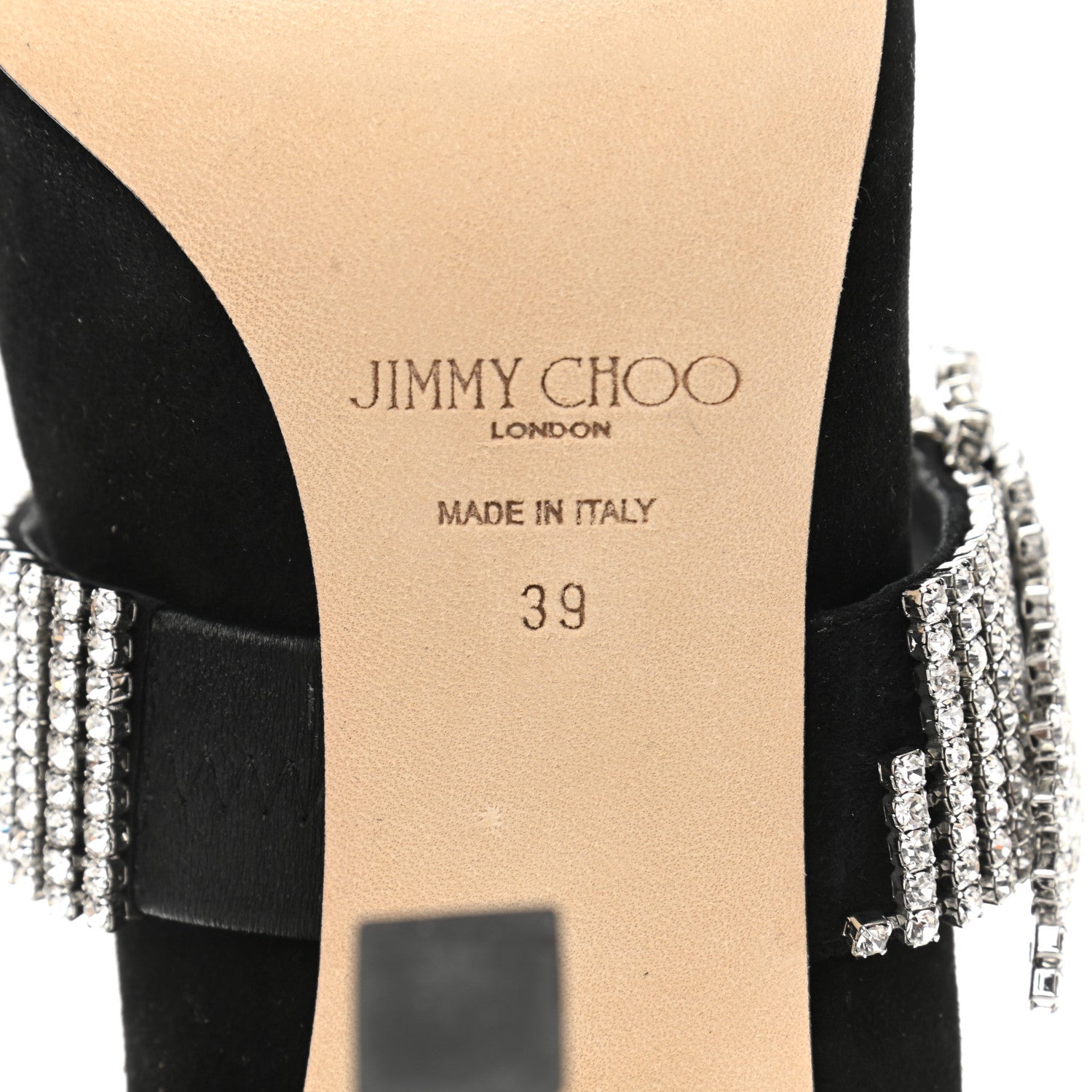 Jimmy Choo Suede Crystal Kari 90 Pumps 39 Black 7 of 9