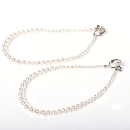 Chanel Pearl CC Drop Clip On Earrings Gold 3 of 7