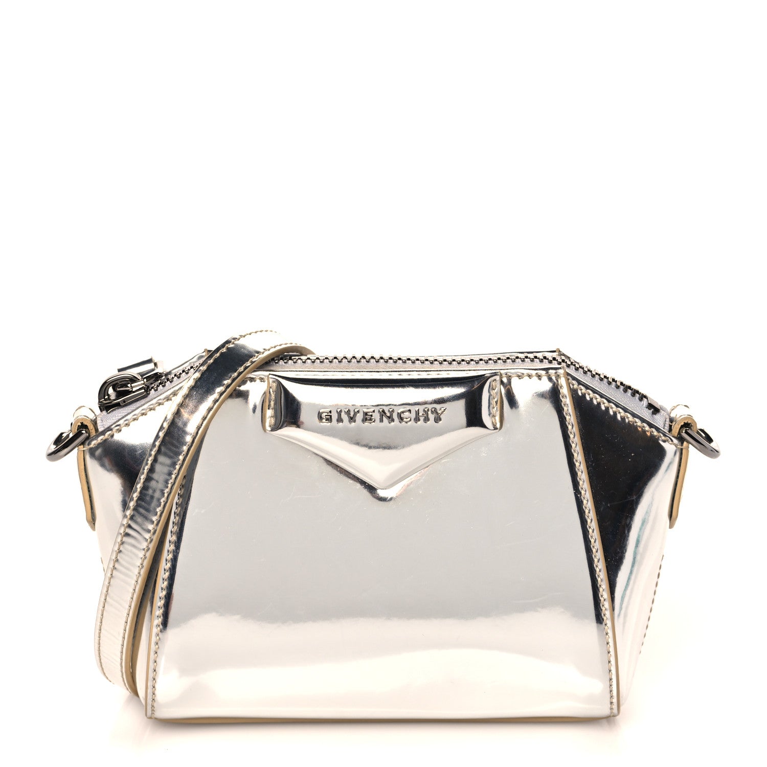 Givenchy Polyurethane Nano Antigona Silver 1 of 8